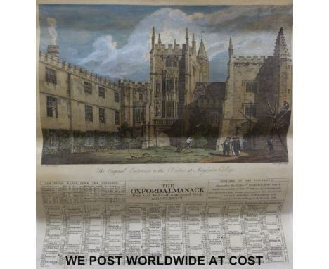 Limited edition 7/100 etching "The Oxford Almanack" (50 x 50cm) 