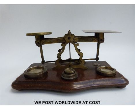 A set of John Heath Birmingham postage scales. 