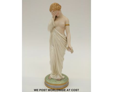 Royal Worcester figurine Sorrow, painted in colours, impressed Worcester mark to base (25cm tall)