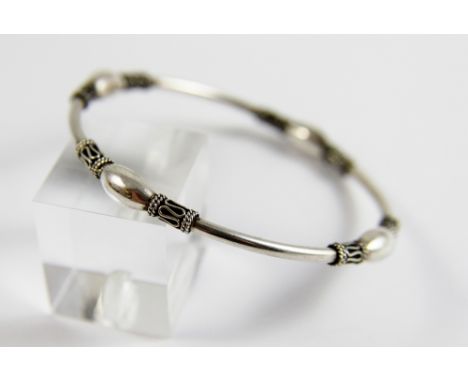 Sterling silver slave bangle