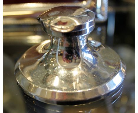 Silver capstan inkwell, Birmingham 1918