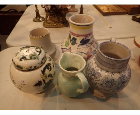 Five ceramic jugs / vases