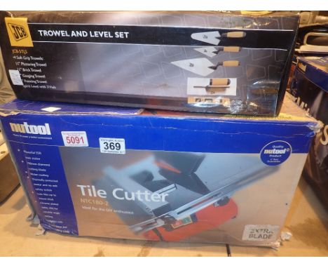 NU tool tile cutter and JCB trowel and level set
