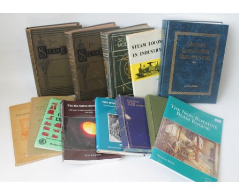 A COLLECTION OF BOOKS ON STEAM ENGINES, CONSTRUCTION OF LOCOMOTIVES ETC including J. J. G. Koopmans - 'The fire burns much be
