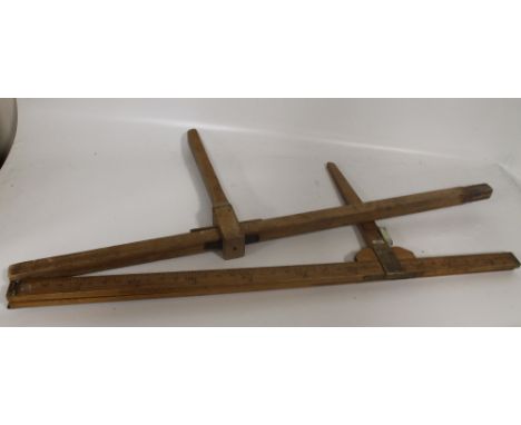TWO VINTAGE WOODEN HORSE MEASURES, one by "Bentley & Taylor Ltd", the other un-marked (2)