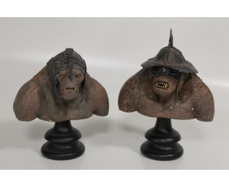 TWO BOXED SLIDESHOW WETA COLLECTIBLES LORD OF THE RINGS, RETURN OF THE KING POLYSTONE BUSTS "SIEGE TOWER TROLL" AND "ATTACK T