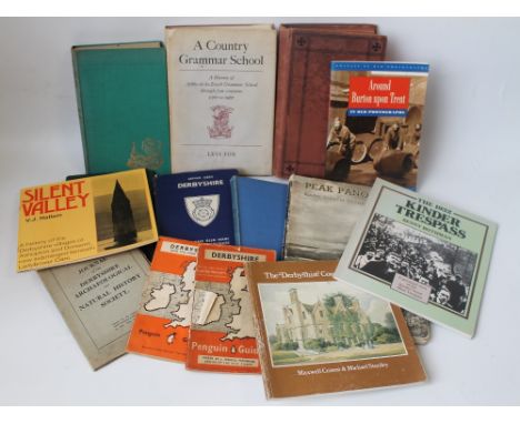A BOX OF BOOKS, BOOKLETS AND EPHEMERA OF DERBYSHIRE, LEICESTERSHIRE INTEREST including J. Charles Cox - 'Notes on the Churche