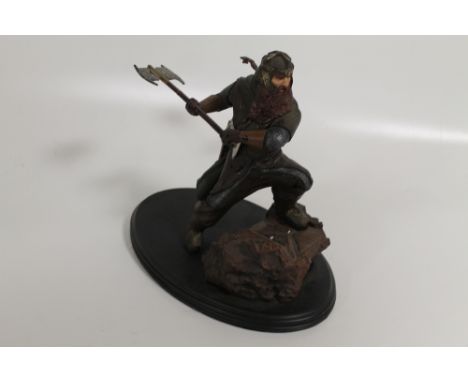 A BOXED SIDESHOW WETA COLLECTIBLES LORD OF THE RINGS, THE TWO TOWERS "GIMLI SON OF GLOIN" POLYSTONE STATUE