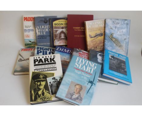 A SMALL COLLECTION OF AVIATION INTEREST BOOKS - BIOGRAPHIES OF SECOND WORLD WAR FIGHTER PILOTS including Tom Dalton-Morgan - 