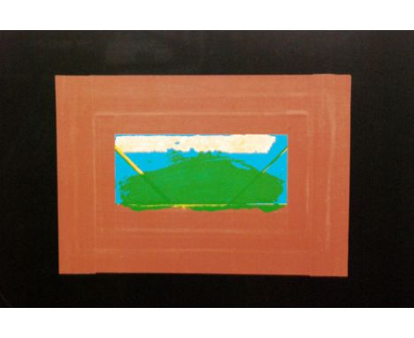 Howard Hodgkin (b.1932) - 'Indian View G', lithograph, signed in pencil and dated '71, framed, 58cm x 78cm