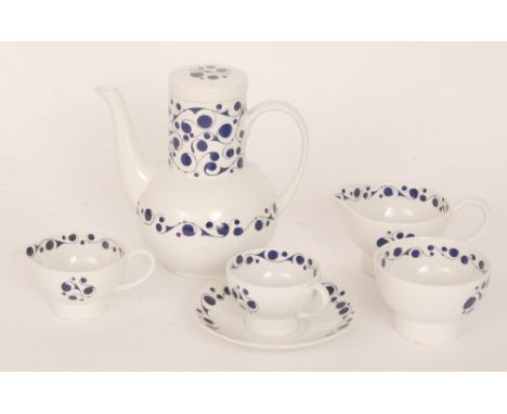 Nigel Wilde - Midwinter - A collection of Pierrot pattern tea wares comprising a teapot (the shape designed by the Marquis of