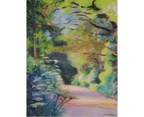 Claire Spencer, RBSA (b.1937) - 'Pathway Dreams', pastel drawing, signed, framed, 74cm x 53cm