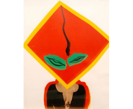 Allen Jones, RA (b.1937) - 'Woman', four colour lithograph with applied paper collage, signed in pencil and dated '65, number