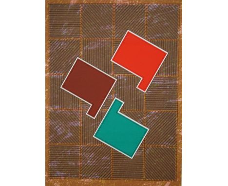 Gordon House (1932-2004) - 'Gothic green/red', lithograph, signed with initials, unframed, 36cm x 26.5cm, also three other li