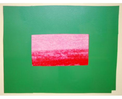 Howard Hodgkin (b.1932) - 'Indian View I', lithograph, signed in pencil and dated '71, framed, 58cm x 78cm