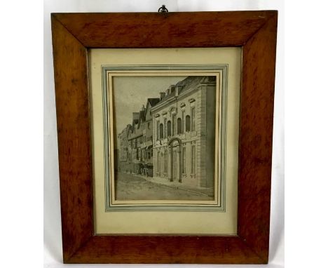 Georgian early 19th century graphite and watercolour study of the Old Council House, Corn Street, Bristol. Titled and dated 1