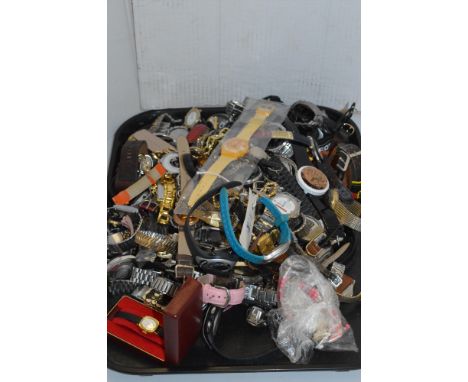 A tray of assorted wrist watches, makers to include: Leda; Timex; Cimier; Casio; Citren; and Carronade.