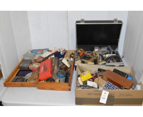 A collection of assorted watches and watch parts; together with watch tools in various boxes.