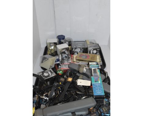 Two trays of assorted digital watches, makers to include: Cadex; Crazy Planet; Casio; Saxon; G-Shock; and Lorus.