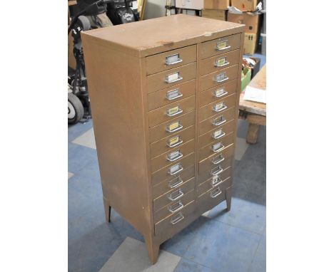 A Vintage Metal 24 Drawer Cabinet, 55cm Wide and 99cm high 