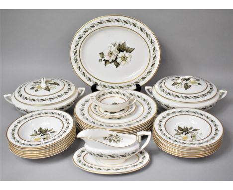 A Large Collection of Royal Worcester Bernina Pattern Dinnerwares 