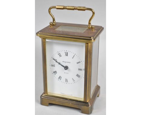 A Mid 20th Century French Brass Carriage Clock with Seven Jewel Movement 