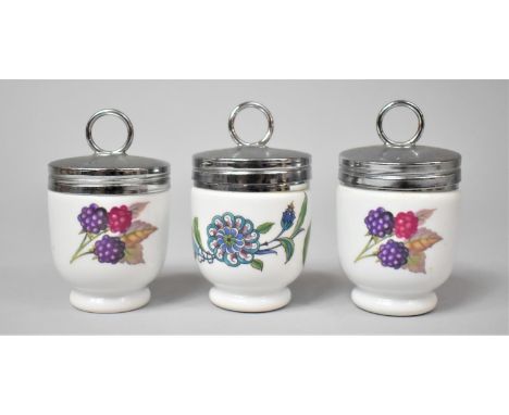 Three Royal Worcester Egg Coddlers 