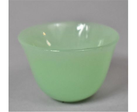 A Jade Type Carved Vessel/Teabowl, 6.5cm diameter 