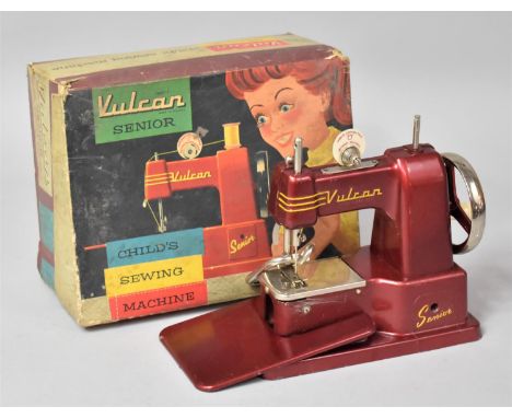 A Vintage Boxed Vulcan Senior Child's Sewing Machine 