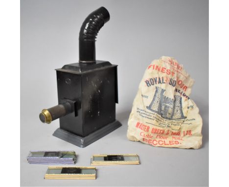 A Late 19th/Early 20th Century Tinplate Toy Magic Lantern Together with a Small Collection of Foto-Fantom Photographic Lanter