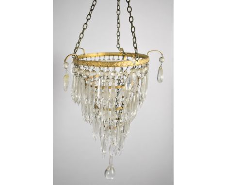 A Mid 20th Century Circular Three Tier Light Shade, 21cm Diameter 