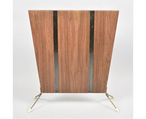 A Late 1960's Metal Fire Screen, 48cm Wide 