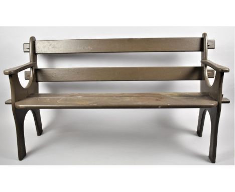 A Vintage Wooden Garden Bench, 145cm Wide 