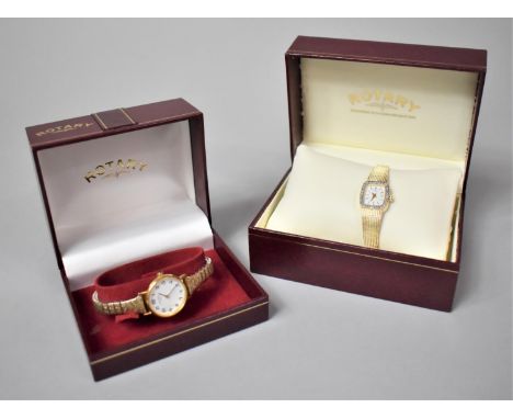 Two Gold Plated Rotary Ladies Dress Watches 