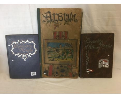 3 VINTAGE ALBUMS OF MISC CIGARETTE CARDS
