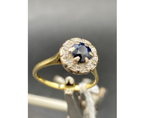 GOLD &amp; PLATINUM COCKTAIL RING, SIZE 'O', 2.6g