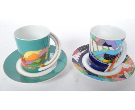 Two vintage 20th century German Rosenthal Studio Linie 'Cupola' coffee cups &amp; saucers. The lot to include an Espresso - S