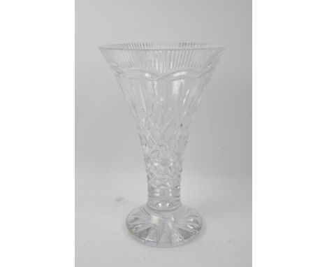 Waterford Crystal - A large NOS New Old Stock Waterford Crystal glass Lismore Statement vase. In original box and packaging. 