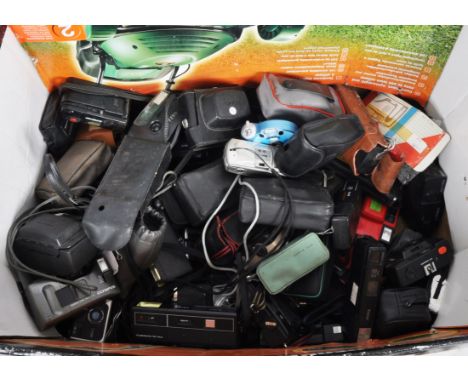 A large collection of compact cameras. Approximately 40 compact film cameras. Models to include: Olympus Superzoom 76G, Kodak
