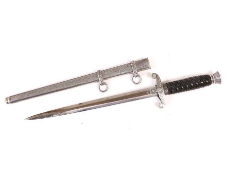 A Second World War German Reichsbahn Leader’s Honour Dagger, First Class, the 25cm double edge steel blade with maker’s mark 