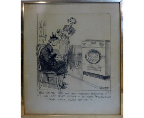 Leslie Grimes (1897 - 1993), "How do you like my new washing machine?", "I was just going to say - if that's television I don