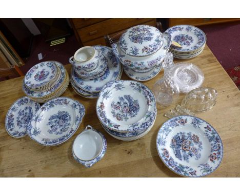 A large K &amp; Co. 'Flower Vase' part dinner service, to include plates, tureen, dishes etc. (qty) 