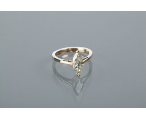 DIAMOND SOLITAIRE RING
the marquise cut diamond approximately 1.10 carats, unmarked, size J