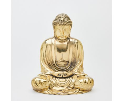 Alter Daibutsu Kamakura BuddhaJapan, Anfang 20. Jahrhundert. Bronze, H: 29 cm, Meditationshaltung Dhyana Mudra. Stempel des T