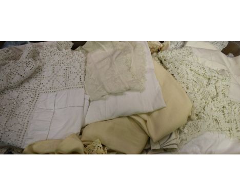 Textiles - tablecloths, doilies, baby dresses; etc.