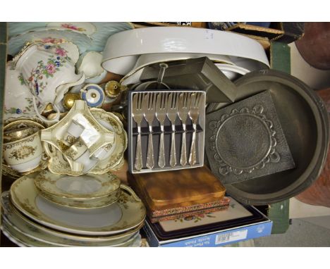 Ceramics and Metalware - Tudric pewter 01161 fruit bowl, other Tudric; Royal Worcester Evesham, Aynsley, Noritake, etc