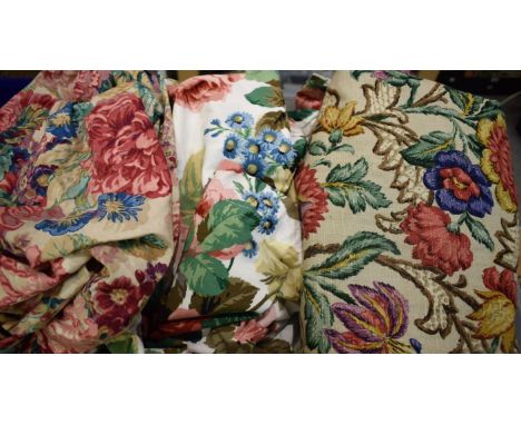 Textiles - Sanderson vintage curtains and floral fabric