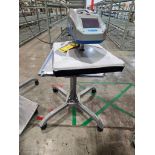 2012 Stahl Hotronix Air Fusion IQ Swing Thermal Transfer Press, Model XRF, 16" X 20" Platen, on Cast