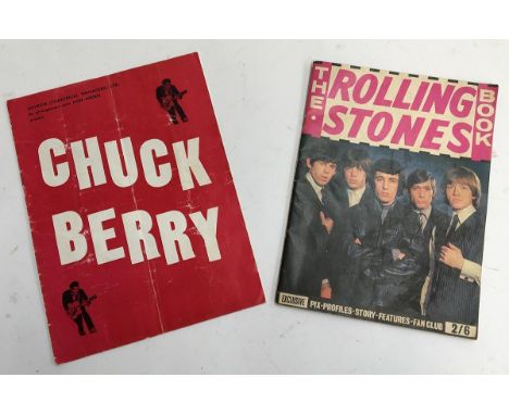 A Chuck Berry 1964 UK tour programme, 'Davron (Theatrical Managers) Ltd.'; together with a 'The Rolling Stones Book', Causton