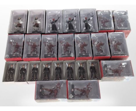 19 Eaglemoss Marvel scale figurines including The Hulk, Ghost Rider, etc., boxed.